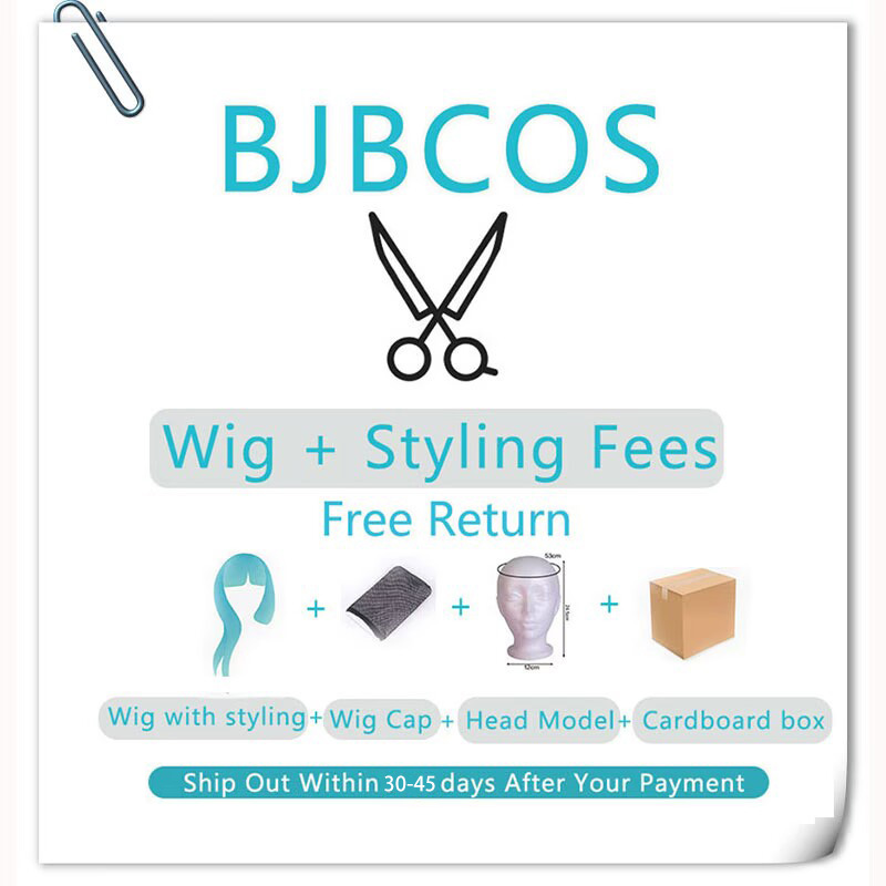 [Styled Wig]Minetsuki Ritsu Co - Anime Cosplay Blue Hair recension och pris